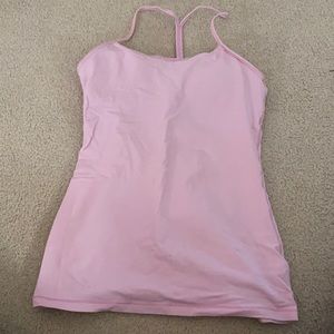 Lululemon Athletica Tank Top with built in bra/pads Size 6 Light Pink